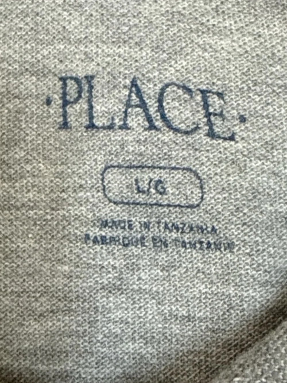 The Children’s Place Boys Gray Uniform Polo Shirt Size L